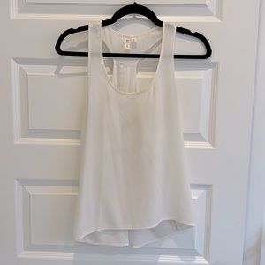 Frenchi White Sleeveless Sheer Blouse